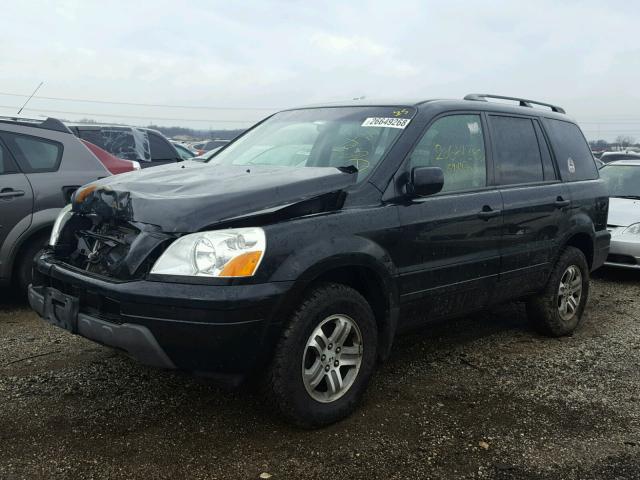 2HKYF18653H609544 - 2003 HONDA PILOT EXL BLACK photo 2