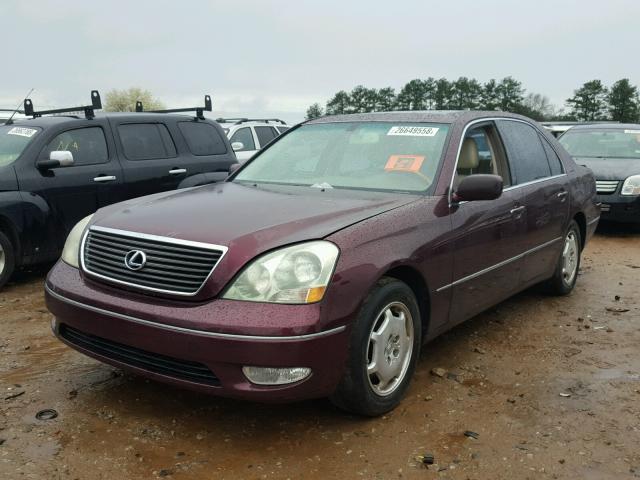 JTHBN30F010025402 - 2001 LEXUS LS 430 MAROON photo 2