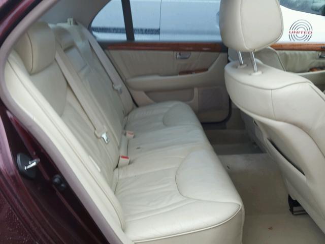 JTHBN30F010025402 - 2001 LEXUS LS 430 MAROON photo 6