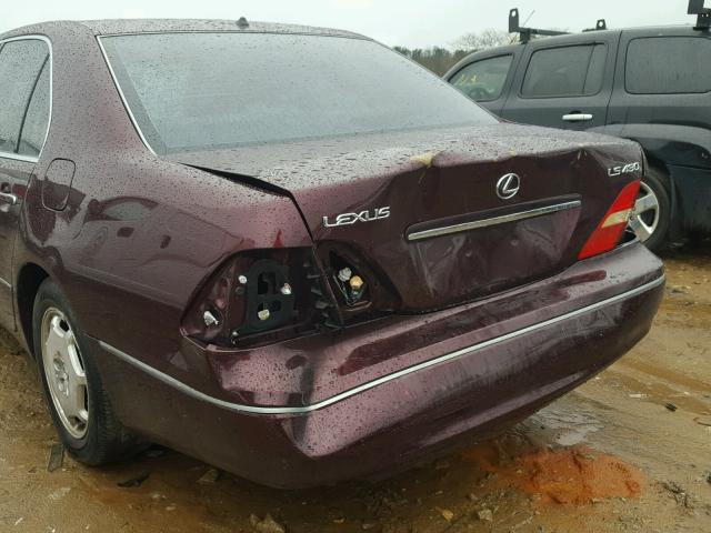 JTHBN30F010025402 - 2001 LEXUS LS 430 MAROON photo 9