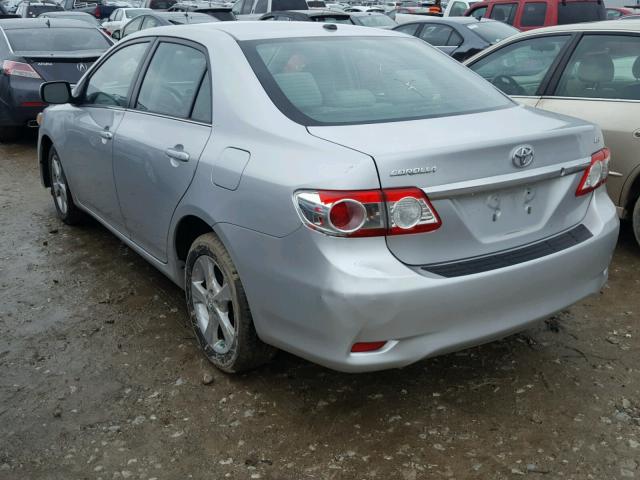 5YFBU4EE0DP155121 - 2013 TOYOTA COROLLA BA SILVER photo 3