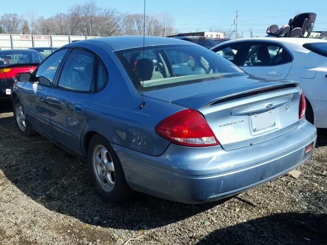 1FAFP53U56A234063 - 2006 FORD TAURUS SE BLUE photo 3