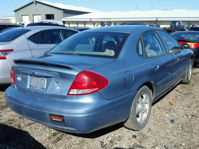 1FAFP53U56A234063 - 2006 FORD TAURUS SE BLUE photo 4