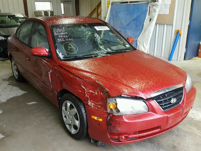 KMHDN46D84U921347 - 2004 HYUNDAI ELANTRA GL RED photo 1