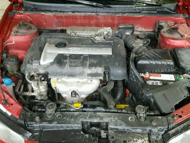 KMHDN46D84U921347 - 2004 HYUNDAI ELANTRA GL RED photo 7