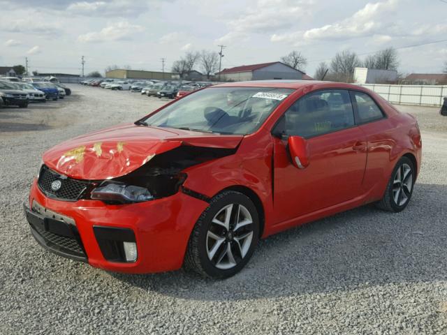 KNAFW6A38A5158883 - 2010 KIA FORTE SX RED photo 2