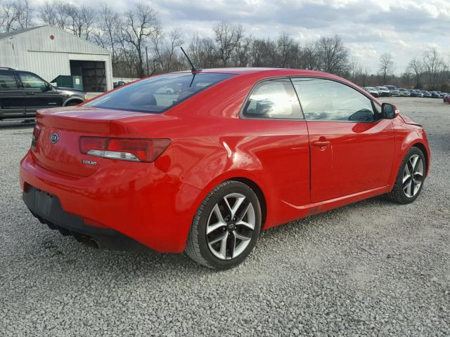 KNAFW6A38A5158883 - 2010 KIA FORTE SX RED photo 4