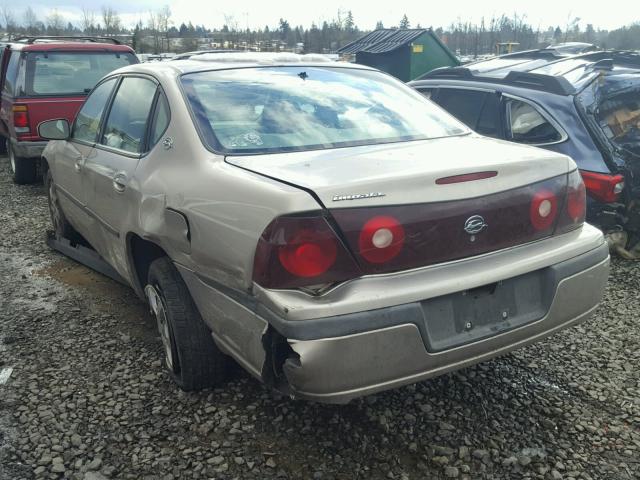 2G1WF52E539372838 - 2003 CHEVROLET IMPALA BEIGE photo 3