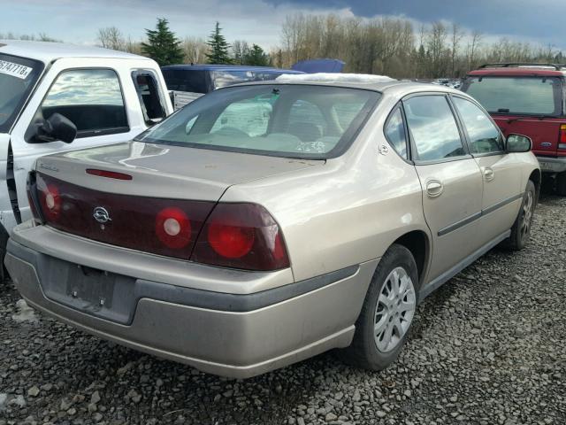 2G1WF52E539372838 - 2003 CHEVROLET IMPALA BEIGE photo 4