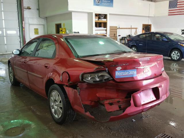 1C3EL66RX6N113282 - 2006 CHRYSLER SEBRING LI RED photo 3