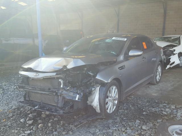 5XXGN4A72EG311096 - 2014 KIA OPTIMA EX SILVER photo 2