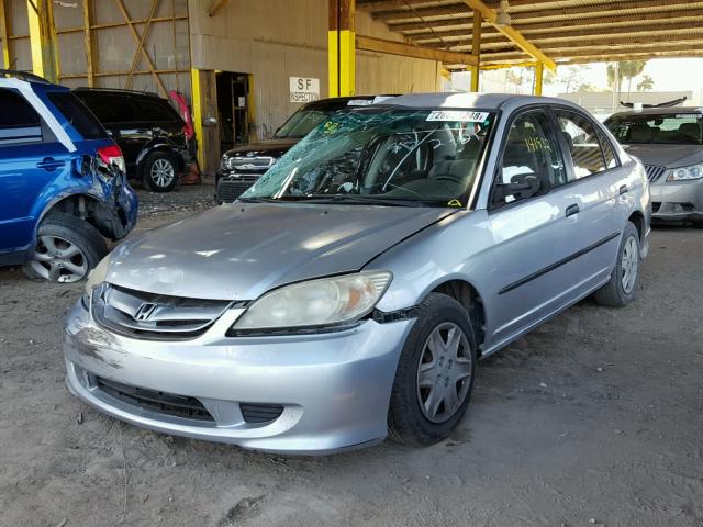 1HGES16384L006335 - 2004 HONDA CIVIC DX V SILVER photo 2