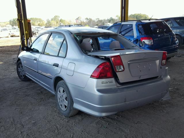 1HGES16384L006335 - 2004 HONDA CIVIC DX V SILVER photo 3