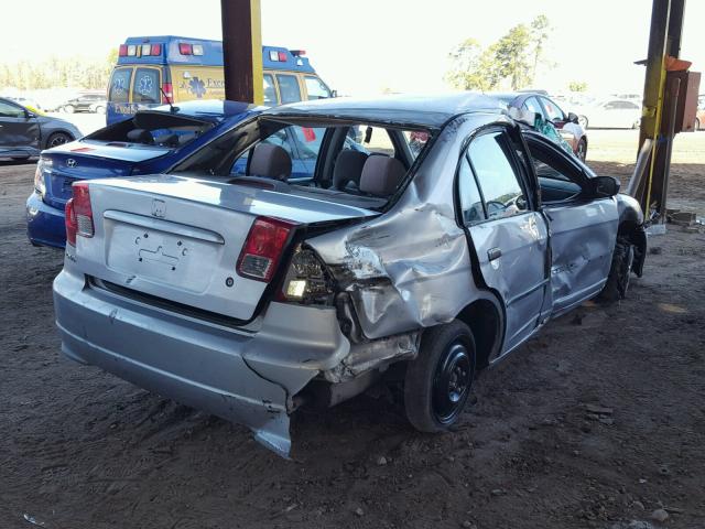 1HGES16384L006335 - 2004 HONDA CIVIC DX V SILVER photo 4