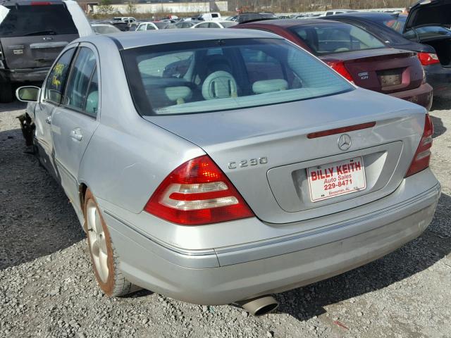 WDBRF52H96A860518 - 2006 MERCEDES-BENZ C GENERATI SILVER photo 3