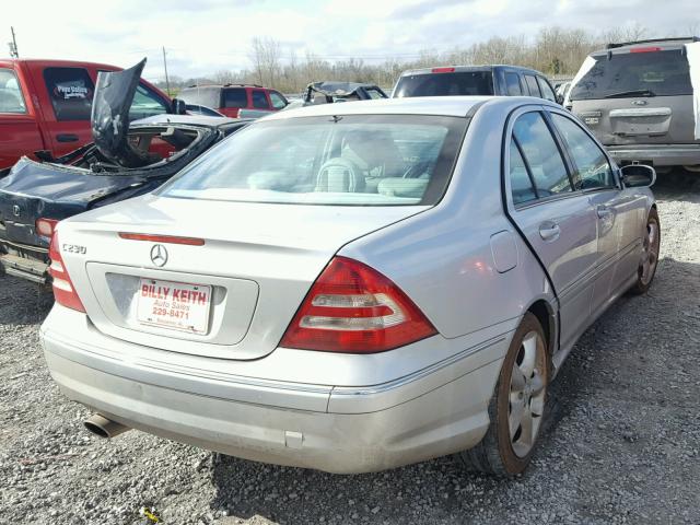 WDBRF52H96A860518 - 2006 MERCEDES-BENZ C GENERATI SILVER photo 4