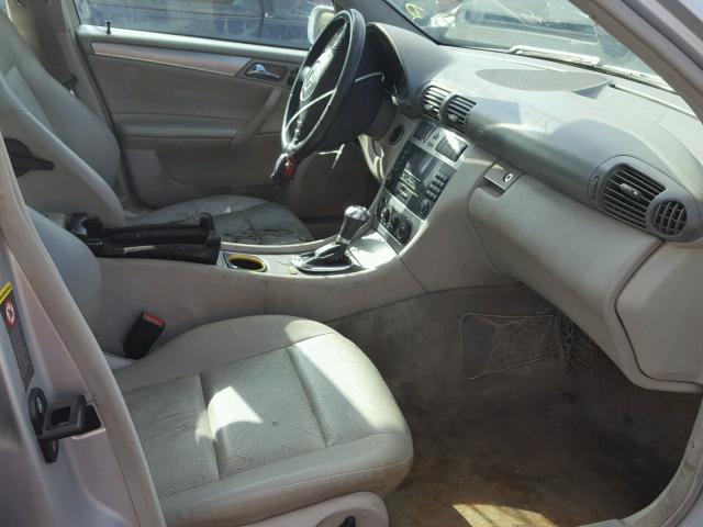 WDBRF52H96A860518 - 2006 MERCEDES-BENZ C GENERATI SILVER photo 5