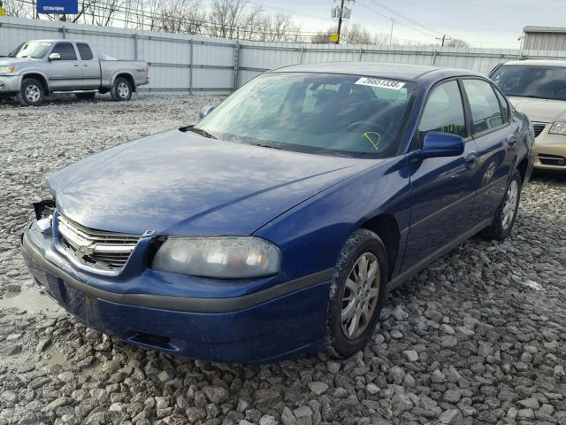 2G1WF52E959113899 - 2005 CHEVROLET IMPALA BLUE photo 2