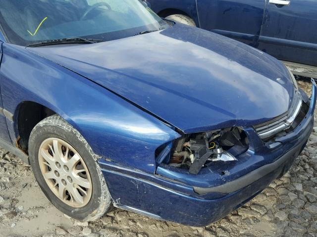 2G1WF52E959113899 - 2005 CHEVROLET IMPALA BLUE photo 9