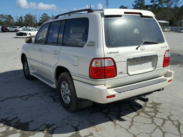 JTJHT00W213504674 - 2001 LEXUS LX 470 CREAM photo 3