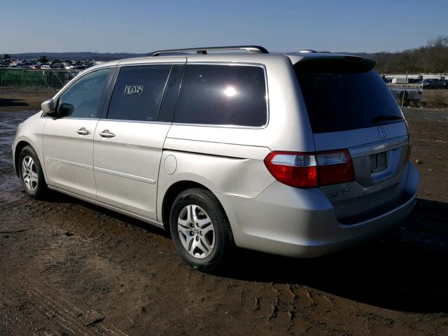 5FNRL38716B069534 - 2006 HONDA ODYSSEY EX SILVER photo 3