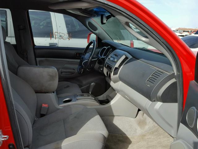 5TEKU72N17Z347717 - 2007 TOYOTA TACOMA DOU RED photo 5