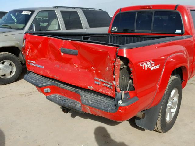 5TEKU72N17Z347717 - 2007 TOYOTA TACOMA DOU RED photo 9