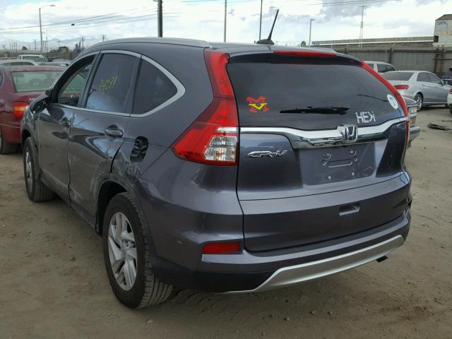 2HKRM3H70GH524180 - 2016 HONDA CR-V EXL GRAY photo 3