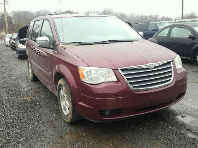 2A8HR54P98R843010 - 2008 CHRYSLER TOWN & COU BURGUNDY photo 1