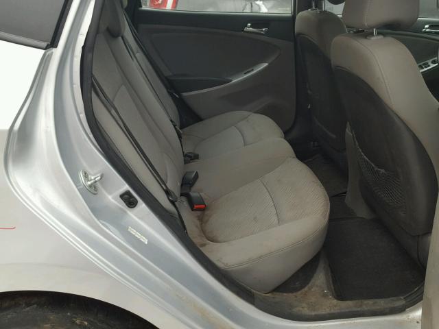 KMHCU4AE9EU754447 - 2014 HYUNDAI ACCENT GLS SILVER photo 6