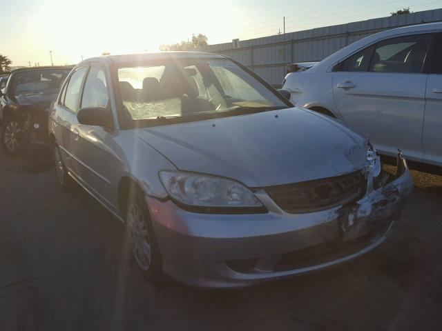 2HGES16555H588717 - 2005 HONDA CIVIC LX SILVER photo 1