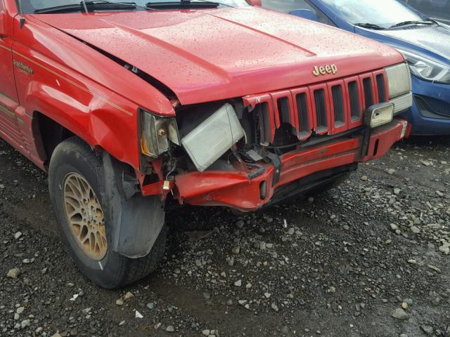 1J4GZ78S0SC628638 - 1995 JEEP GRAND CHER RED photo 9