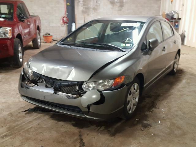 2HGFA165X8H353130 - 2008 HONDA CIVIC LX GRAY photo 2