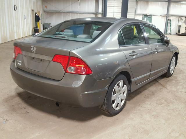 2HGFA165X8H353130 - 2008 HONDA CIVIC LX GRAY photo 4