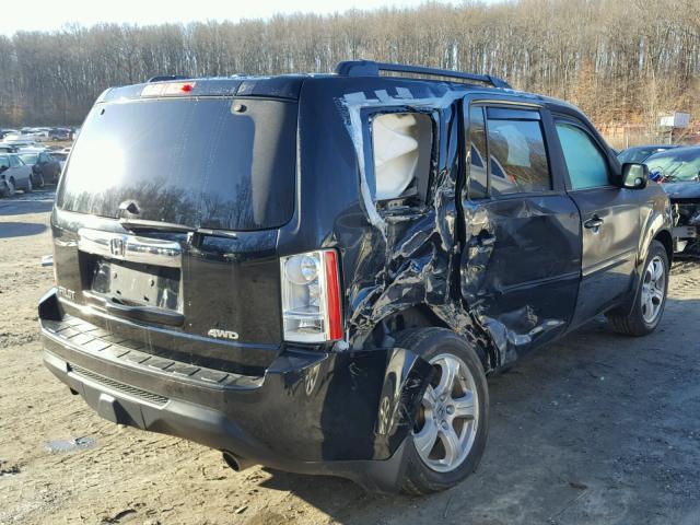 5FNYF4H69DB007019 - 2013 HONDA PILOT EXL BLACK photo 4