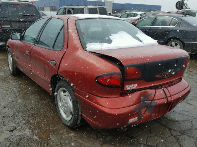 1G2JB5242W7500015 - 1998 PONTIAC SUNFIRE SE RED photo 3