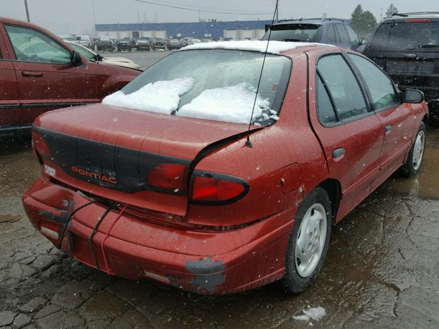 1G2JB5242W7500015 - 1998 PONTIAC SUNFIRE SE RED photo 4