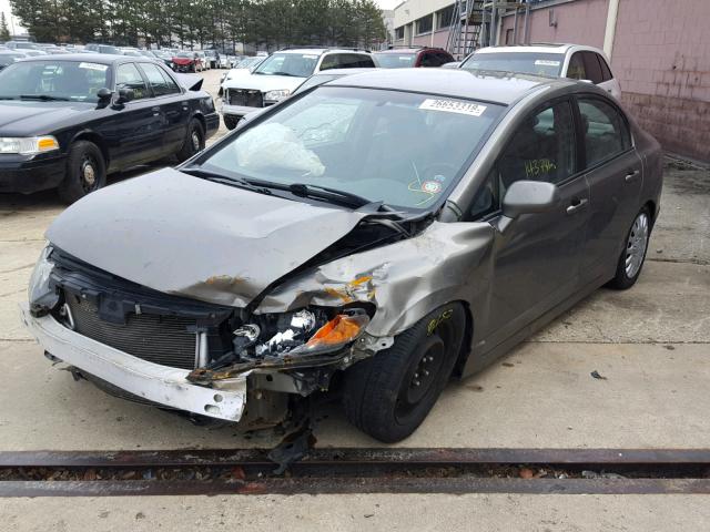 1HGFA16568L031989 - 2008 HONDA CIVIC LX GRAY photo 2