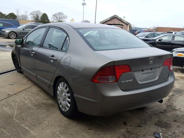 1HGFA16568L031989 - 2008 HONDA CIVIC LX GRAY photo 3