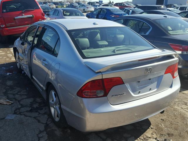 1HGFA169X8L104252 - 2008 HONDA CIVIC EXL ვერცხლისფერი ფოტო 3