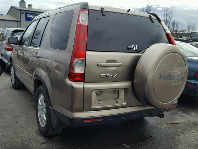 JHLRD789X6C006020 - 2006 HONDA CR-V SE GOLD photo 3