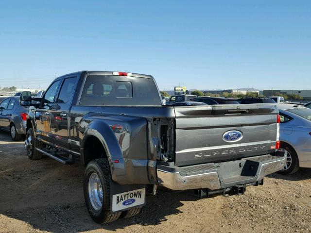 1FT8W3DT8HED07003 - 2017 FORD F350 SUPER GRAY photo 3