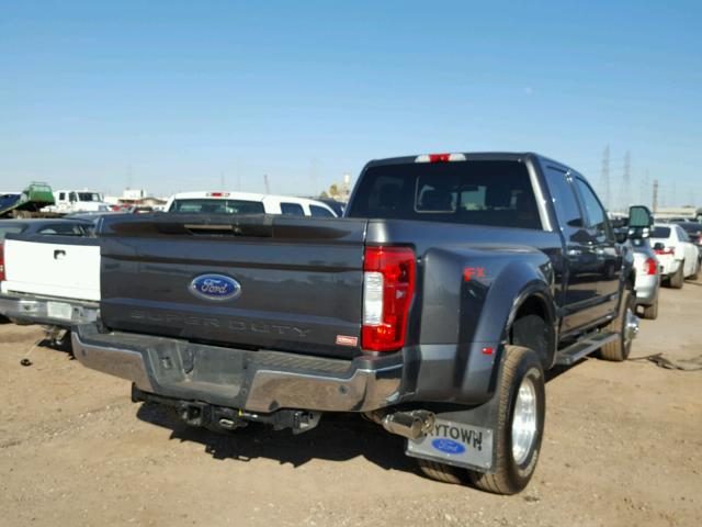 1FT8W3DT8HED07003 - 2017 FORD F350 SUPER GRAY photo 4