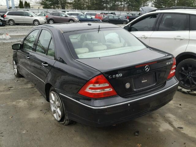 WDBRF92H97F881767 - 2007 MERCEDES-BENZ C 280 4MAT BLACK photo 3