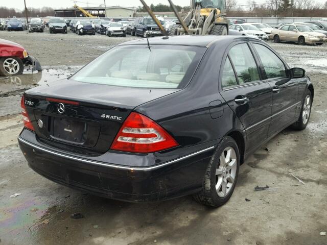 WDBRF92H97F881767 - 2007 MERCEDES-BENZ C 280 4MAT BLACK photo 4