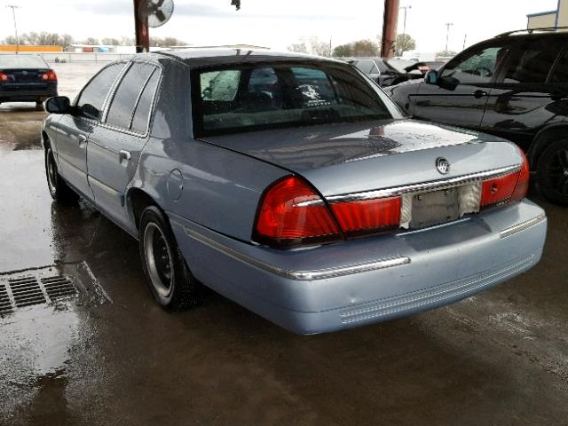 2MEFM74W7YX612939 - 2000 MERCURY GRAND MARQ BLUE photo 3