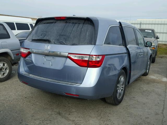 5FNRL5H64CB122676 - 2012 HONDA ODYSSEY EX BLUE photo 4