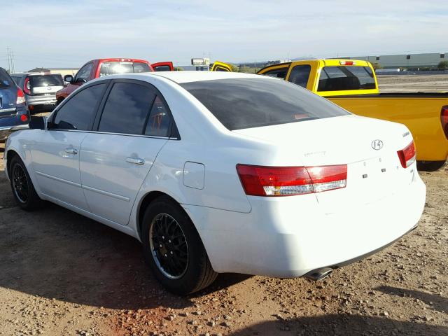 5NPEU46F26H111884 - 2006 HYUNDAI SONATA GLS WHITE photo 3