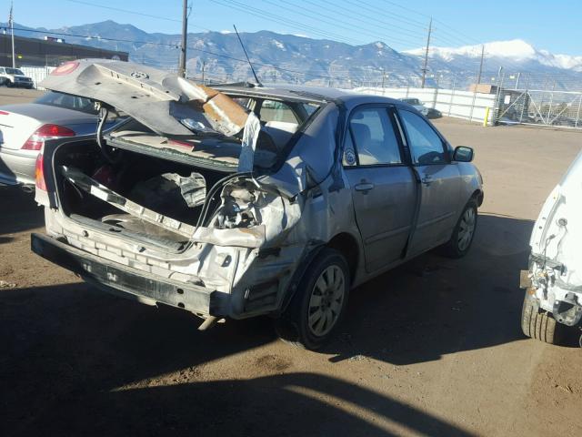 2T1BR32E23C000097 - 2003 TOYOTA COROLLA CE GRAY photo 4