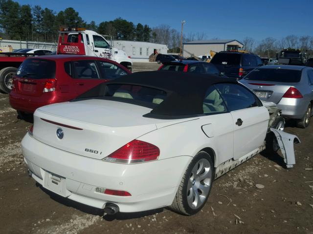 WBAEK13486CN75228 - 2006 BMW 650 I თეთრი ფოტო 4